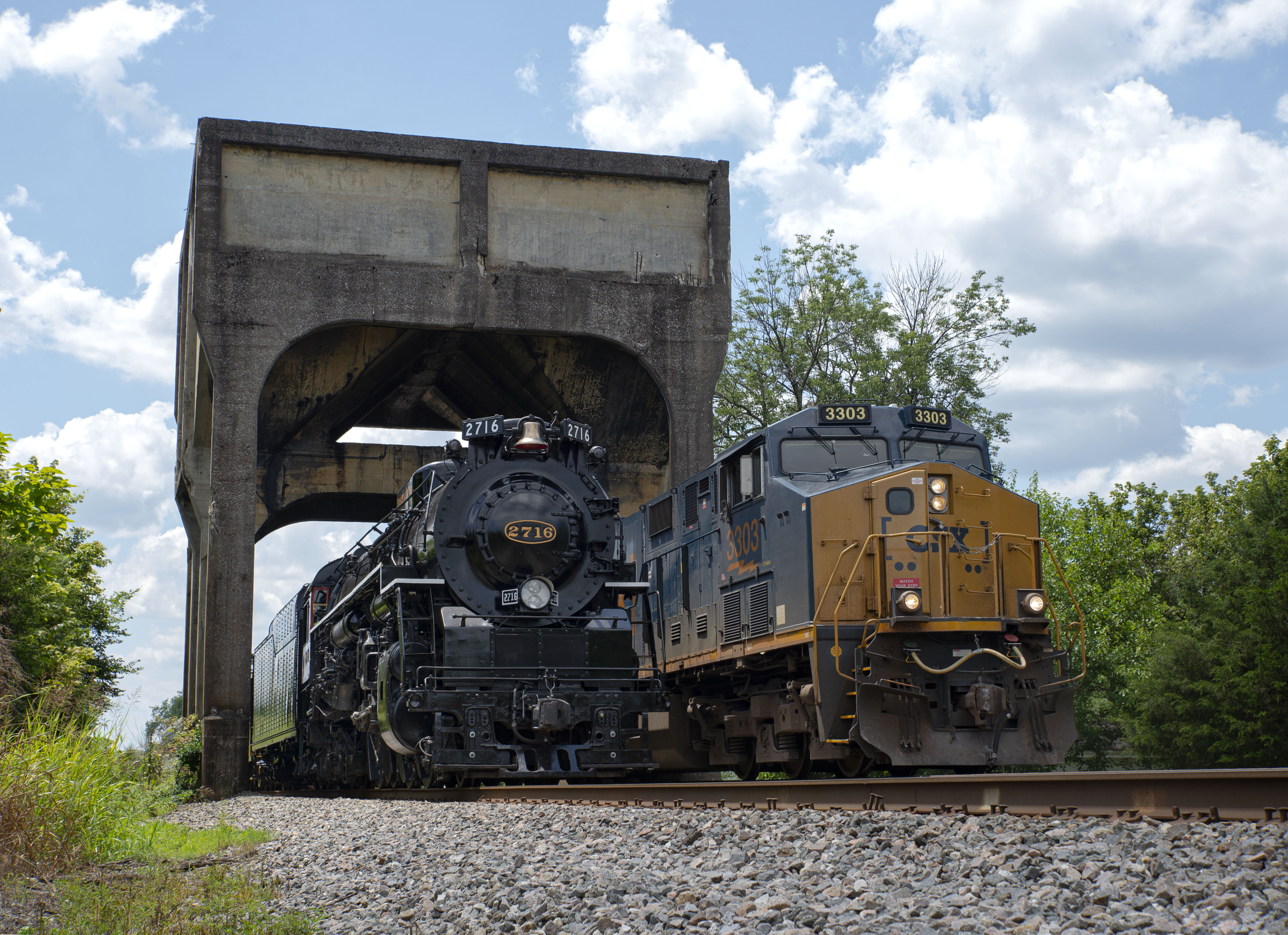 Trains on Ravenna Railroad in Estill County, Kentucky