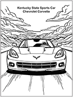 Kentucky State Sports Car Chevrolet Corvette