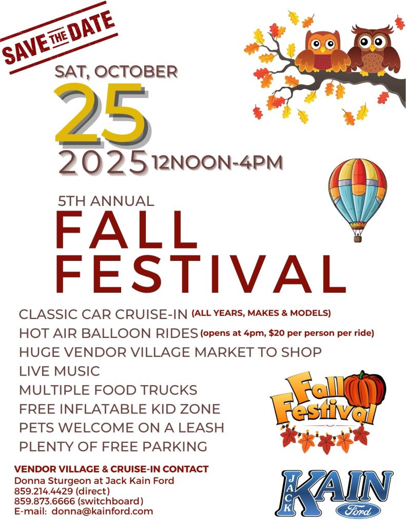 5th Annual Jack Kain Ford Fall Festival & Classic Car Cruise-In