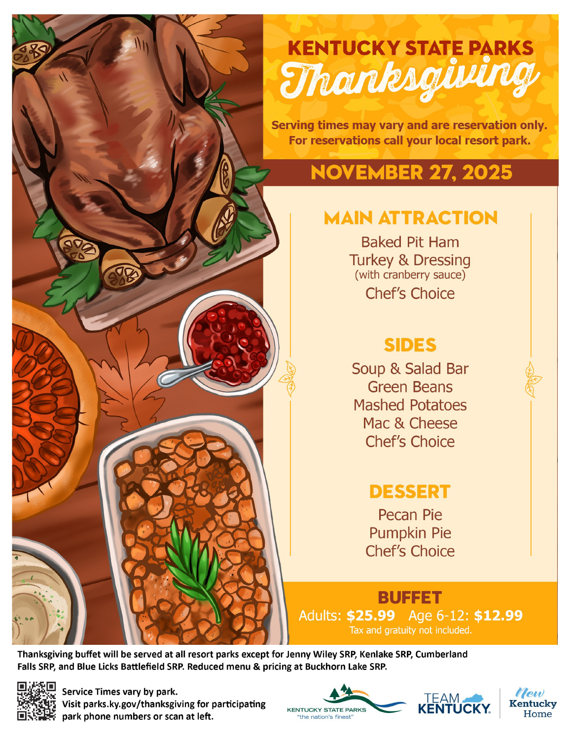 Thanksgiving Buffet Flyer for 2025